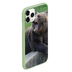 Чехол iPhone 11 Pro матовый Медведь, цвет: 3D-салатовый — фото 2