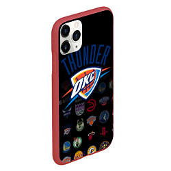 Чехол iPhone 11 Pro матовый Oklahoma City Thunder 2, цвет: 3D-красный — фото 2