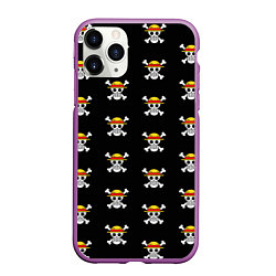 Чехол iPhone 11 Pro матовый One Piece, цвет: 3D-фиолетовый