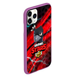 Чехол iPhone 11 Pro матовый BRAWL STARS:CROW, цвет: 3D-фиолетовый — фото 2