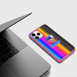 Чехол iPhone 11 Pro матовый SONIC 2020, цвет: 3D-малиновый — фото 2