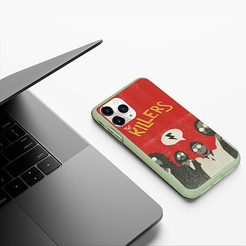Чехол iPhone 11 Pro матовый The Killers / 3D-Салатовый – фото 3