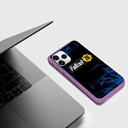 Чехол iPhone 11 Pro матовый FALLOUT76, цвет: 3D-фиолетовый — фото 2