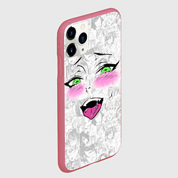 Чехол iPhone 11 Pro матовый Ахегао, цвет: 3D-малиновый — фото 2