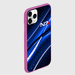 Чехол iPhone 11 Pro матовый MASS EFFECT N7, цвет: 3D-фиолетовый — фото 2