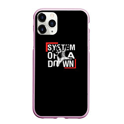 Чехол iPhone 11 Pro матовый System of a Down, цвет: 3D-розовый