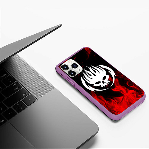 Чехол iPhone 11 Pro матовый THE OFFSPRING / 3D-Фиолетовый – фото 3