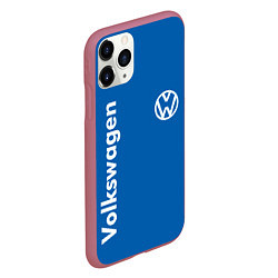 Чехол iPhone 11 Pro матовый Volkswagen, цвет: 3D-малиновый — фото 2