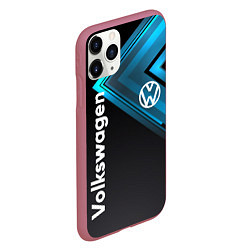 Чехол iPhone 11 Pro матовый Volkswagen, цвет: 3D-малиновый — фото 2