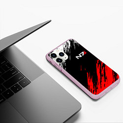 Чехол iPhone 11 Pro матовый MASS EFFECT N7, цвет: 3D-розовый — фото 2