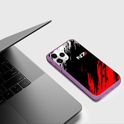 Чехол iPhone 11 Pro матовый MASS EFFECT N7, цвет: 3D-фиолетовый — фото 2