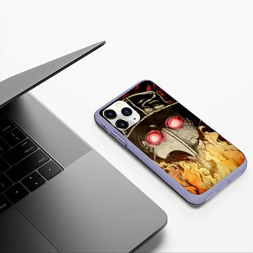 Чехол iPhone 11 Pro матовый Чумной доктор Мор / 3D-Светло-сиреневый – фото 3