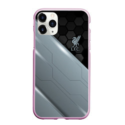 Чехол iPhone 11 Pro матовый Liverpool FC, цвет: 3D-розовый