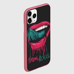 Чехол iPhone 11 Pro матовый Falling in Reverse, цвет: 3D-малиновый — фото 2