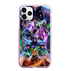 Чехол iPhone 11 Pro матовый KIMETSU NO YAIBA, цвет: 3D-розовый