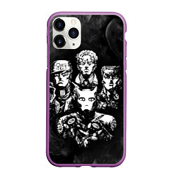 Чехол iPhone 11 Pro матовый JOJOS BIZARRE ADVENTURE, цвет: 3D-фиолетовый