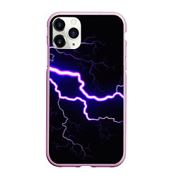 Чехол iPhone 11 Pro матовый УДАР МОЛНИИ, цвет: 3D-розовый