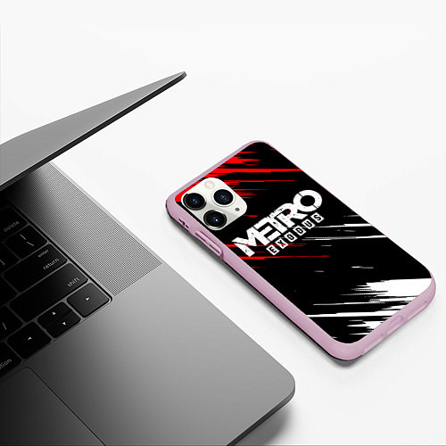 Чехол iPhone 11 Pro матовый METRO EXODUS / 3D-Розовый – фото 3