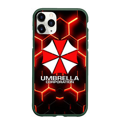 Чехол iPhone 11 Pro матовый UMBRELLA CORP, цвет: 3D-темно-зеленый