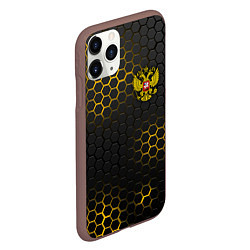 Чехол iPhone 11 Pro матовый РОССИЯ, цвет: 3D-коричневый — фото 2