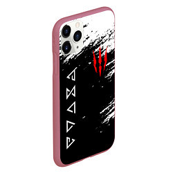 Чехол iPhone 11 Pro матовый ВЕДЬМАК, цвет: 3D-малиновый — фото 2