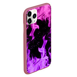 Чехол iPhone 11 Pro матовый ЦВЕТНОЙ ОГОНЬ, цвет: 3D-малиновый — фото 2