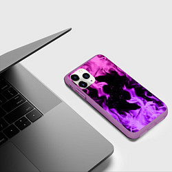 Чехол iPhone 11 Pro матовый ЦВЕТНОЙ ОГОНЬ, цвет: 3D-фиолетовый — фото 2