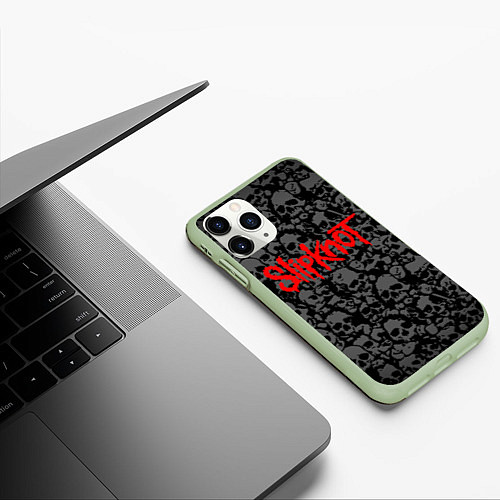 Чехол iPhone 11 Pro матовый SLIPKNOT / 3D-Салатовый – фото 3