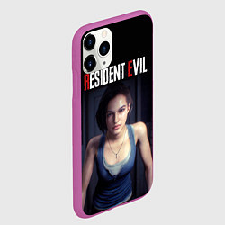 Чехол iPhone 11 Pro матовый Jill Valentine, цвет: 3D-фиолетовый — фото 2