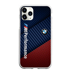 Чехол iPhone 11 Pro матовый BMW PERFORMANCE, цвет: 3D-белый