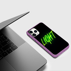 Чехол iPhone 11 Pro матовый LIGHT, цвет: 3D-фиолетовый — фото 2