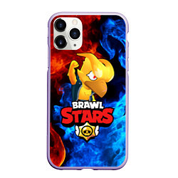 Чехол iPhone 11 Pro матовый BRAWL STARS CROW PHOENIX, цвет: 3D-светло-сиреневый