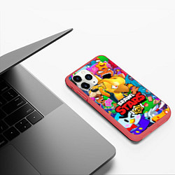 Чехол iPhone 11 Pro матовый BRAWL STARS CROW PHOENIX, цвет: 3D-красный — фото 2