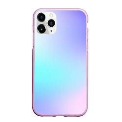 Чехол iPhone 11 Pro матовый Небесно голубой градиентный, цвет: 3D-розовый