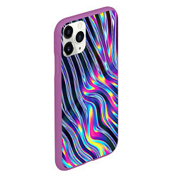 Чехол iPhone 11 Pro матовый DIGITAL ABSTRACT, цвет: 3D-фиолетовый — фото 2