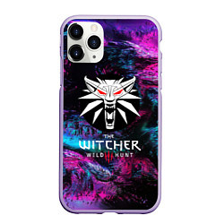 Чехол iPhone 11 Pro матовый The Witcher 3, цвет: 3D-светло-сиреневый