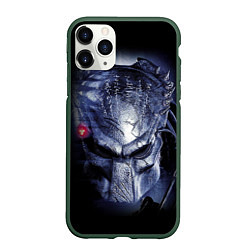 Чехол iPhone 11 Pro матовый PREDATOR, цвет: 3D-темно-зеленый