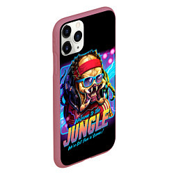 Чехол iPhone 11 Pro матовый PREDATOR, цвет: 3D-малиновый — фото 2