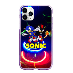 Чехол iPhone 11 Pro матовый SONIC, цвет: 3D-сиреневый