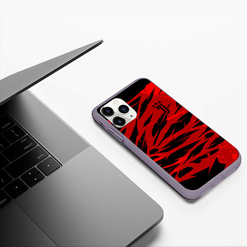 Чехол iPhone 11 Pro матовый Juventus F C / 3D-Серый – фото 3