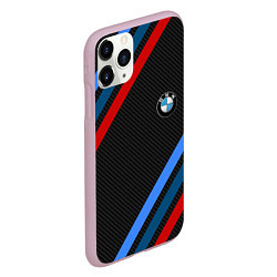 Чехол iPhone 11 Pro матовый BMW CARBON, цвет: 3D-розовый — фото 2