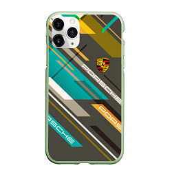 Чехол iPhone 11 Pro матовый PORSCHE, цвет: 3D-салатовый