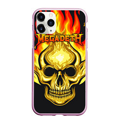 Чехол iPhone 11 Pro матовый Megadeth, цвет: 3D-розовый