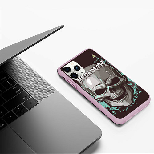 Чехол iPhone 11 Pro матовый Megadeth / 3D-Розовый – фото 3