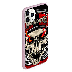 Чехол iPhone 11 Pro матовый Megadeth, цвет: 3D-розовый — фото 2