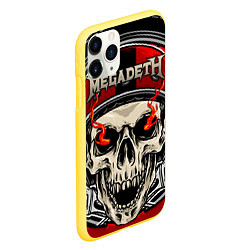 Чехол iPhone 11 Pro матовый Megadeth, цвет: 3D-желтый — фото 2