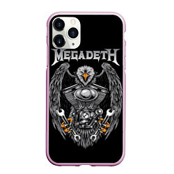 Чехол iPhone 11 Pro матовый Megadeth, цвет: 3D-розовый