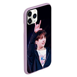 Чехол iPhone 11 Pro матовый BTS, цвет: 3D-сиреневый — фото 2