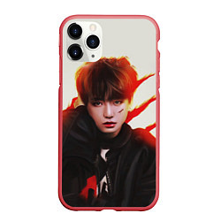 Чехол iPhone 11 Pro матовый BTS, цвет: 3D-красный