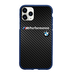 Чехол iPhone 11 Pro матовый BMW CARBON, цвет: 3D-тёмно-синий